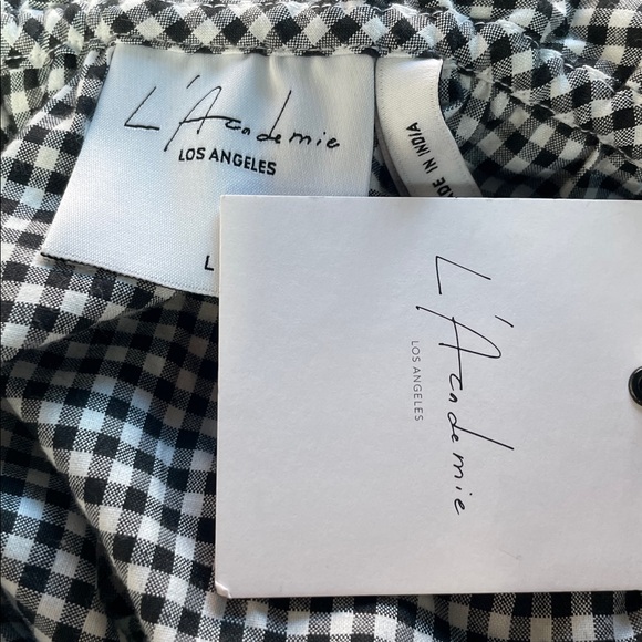 L’Academie Jann Button Up Gingham Dress NWT - Picture 3 of 3